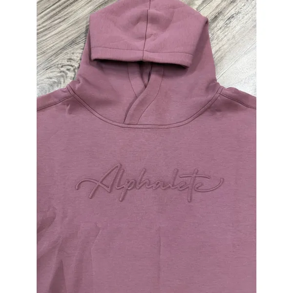 Alphalete Woman’s ELMTS Half Sleeve Crop Hoodie - Mauve , Size Medium - Image 4