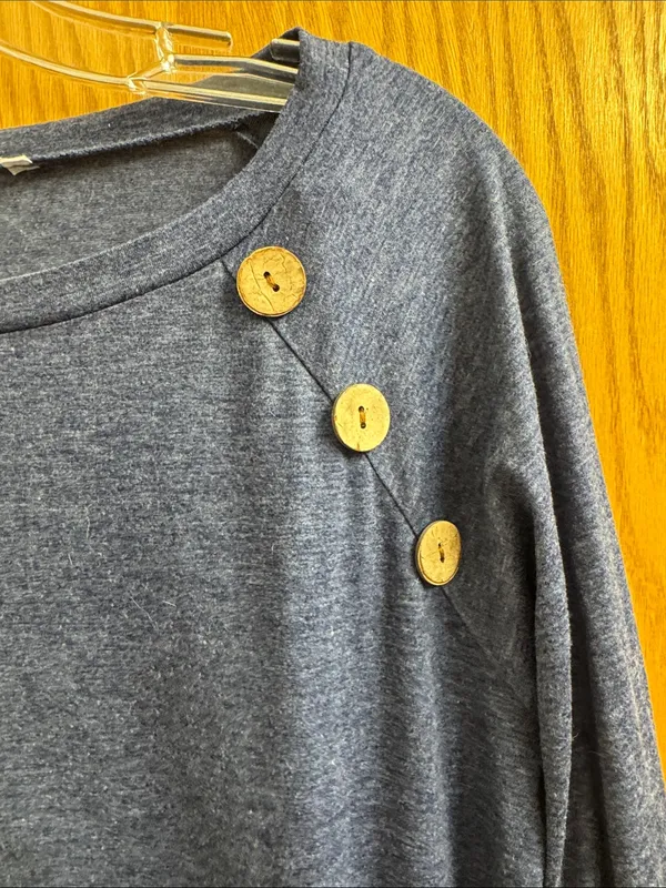 Casual Navy Button - Image 2