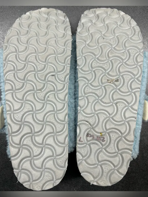 Birkenstock Papillio Size 38 (7.5-8) Arizona Eva Big Buckle Blue Teddy Sandals - Image 7