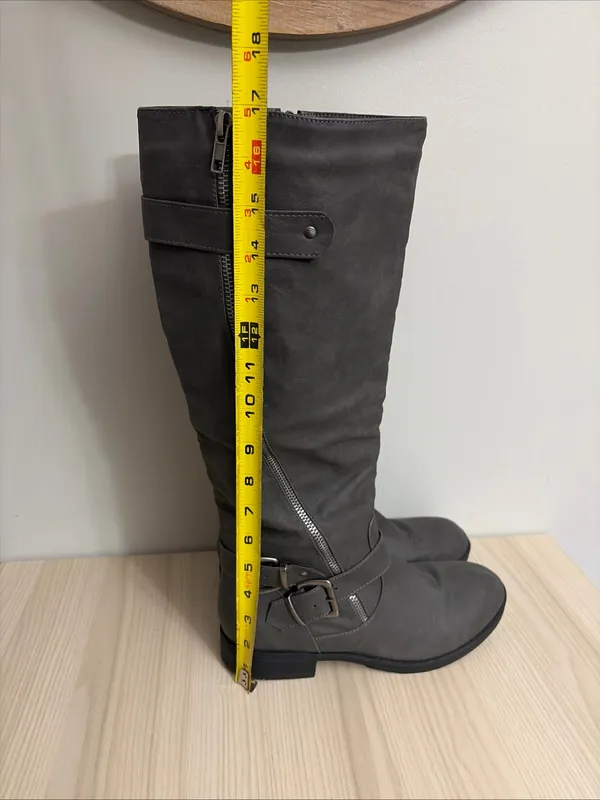 Vanity Amira Gray Knee-High Women's Boots size 8 - Image 6