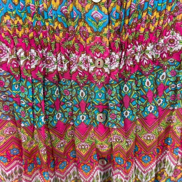 Diane Von Furstenberg Blakely Coromandel Silk‎ Blouse Womens 4 Multi Boho Luxe - Image 6