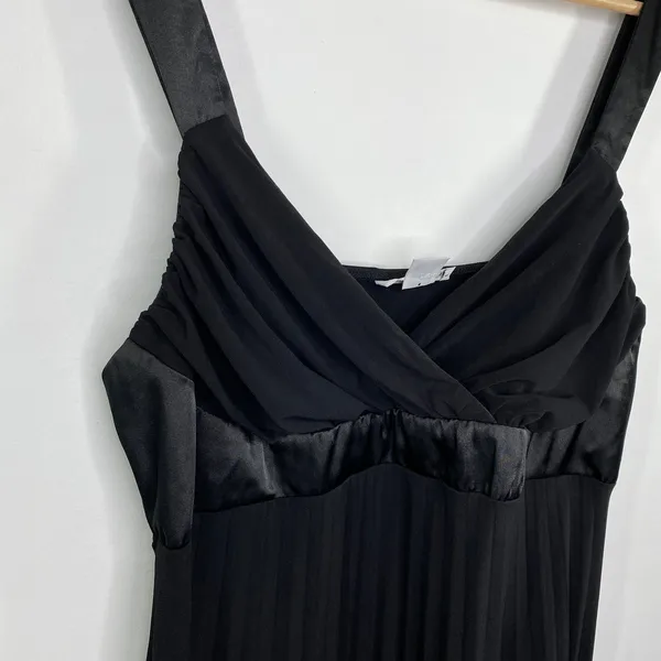Motherhood‎ Maternity Black Satin Babydoll Y2K Dress Womens Large Cocktail Event - Image 5