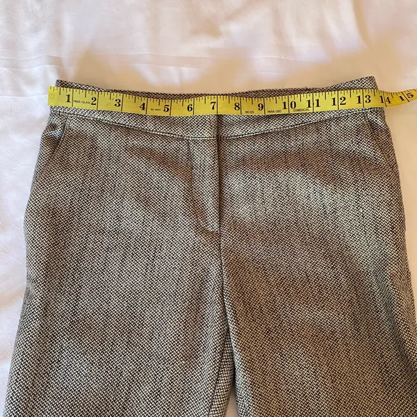 H&M Stylish Gray Herringbone Pants size 2 - Image 4