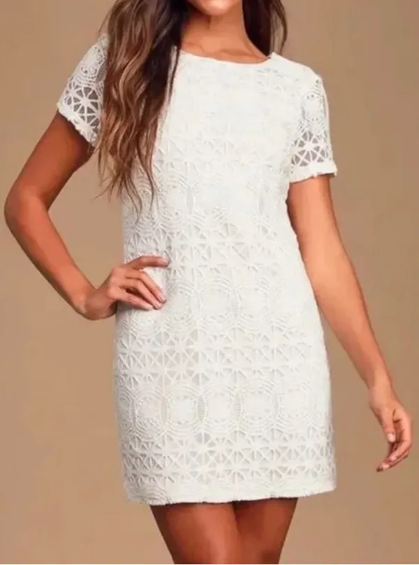 Love You For Eternity Lulus White Shift Dress - Image 2