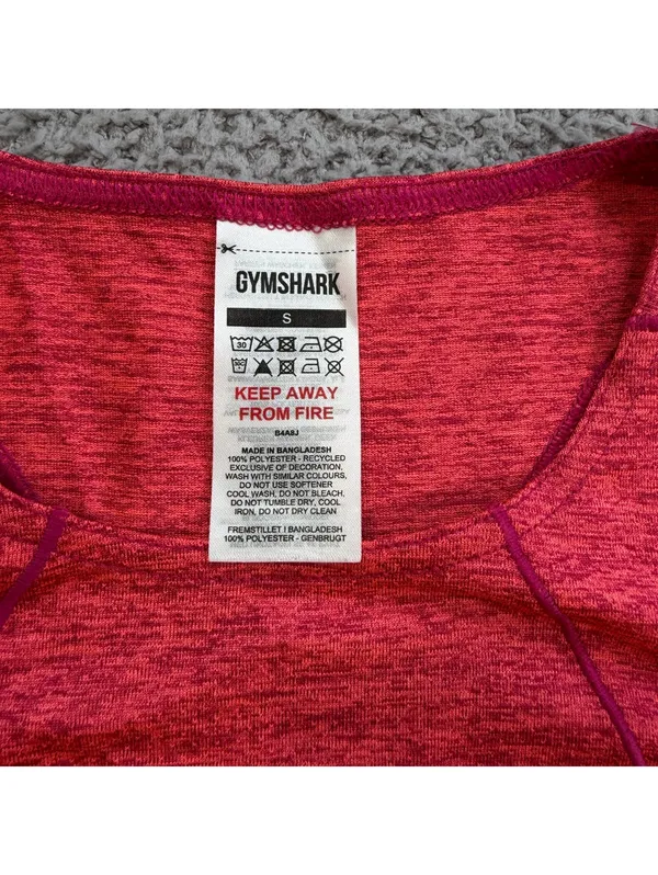 Gymshark Women’s Small Red Marl Racerback Workout Training Tank Top - Image 3