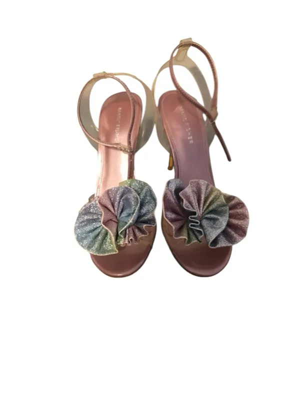 Marc Fisher Geavie High heels Glitter Floral Disco Club Barbie dopamine Whimsy - Image 2