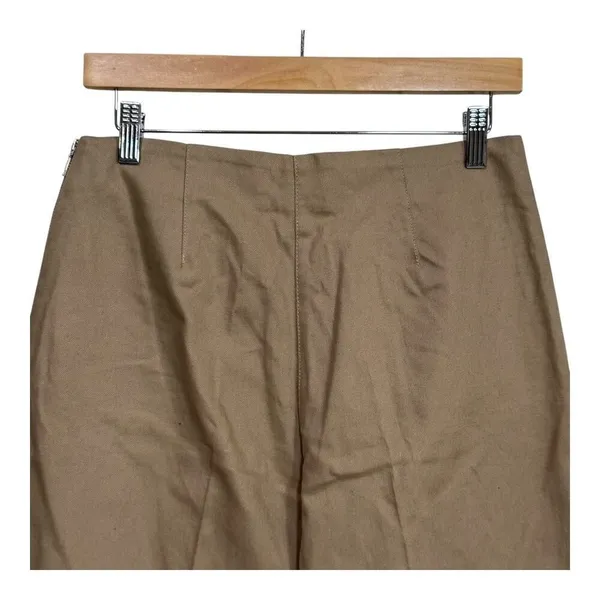 zara wide leg pants‎ khaki cropped size medium - Image 4