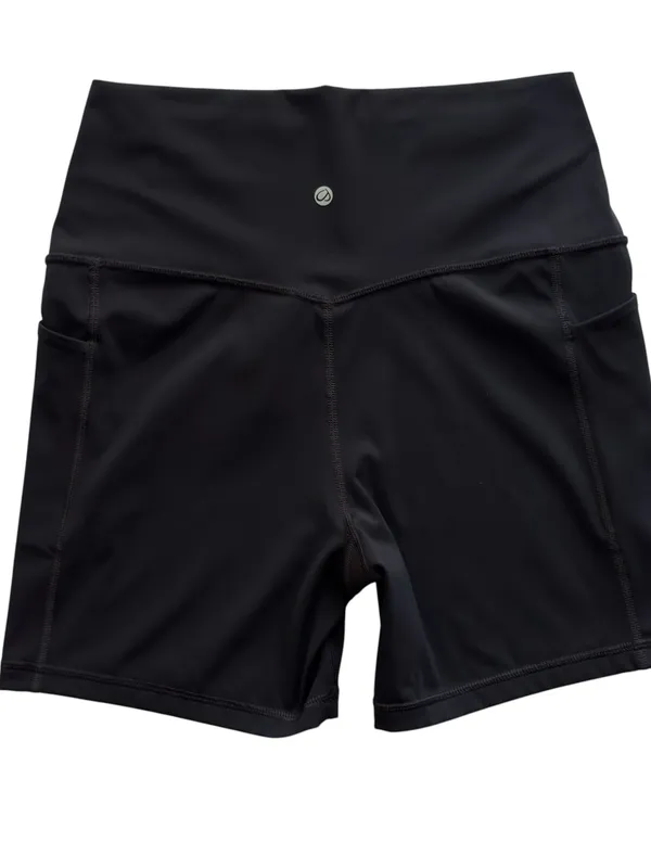 CRZ Yoga Black Biker Shorts Pockets 5" Naked Feeling High Waist Medium Women’s - Image 11