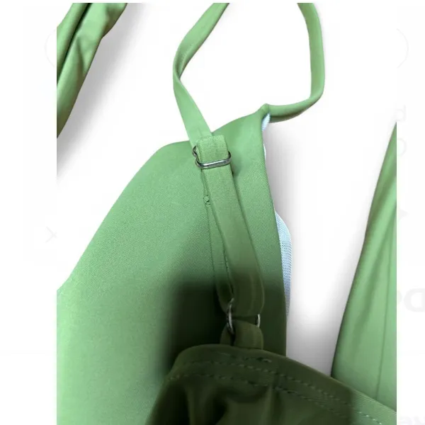 Meet curve Green Cut Out Wrap One Piece Swimsuit. Size XL NWT - Image 8