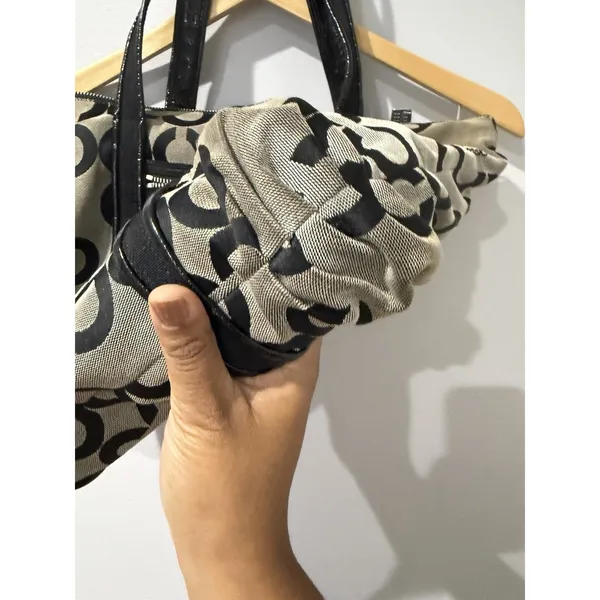 Coach Poppy Signature Black Canvas Double Handle Tote Bag, No. C1020-14530 T - Image 7