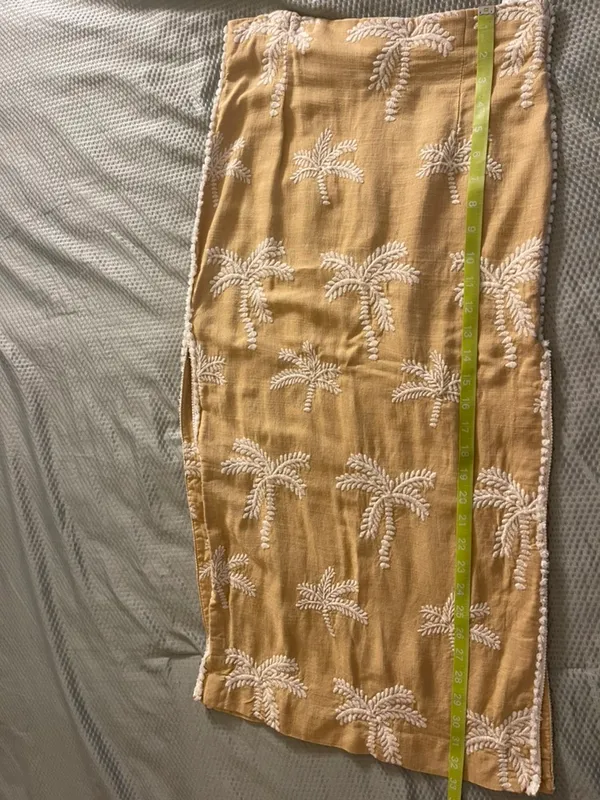 ZARA Linen Blend Set Crop Shirt And Skirt Size M - Image 11