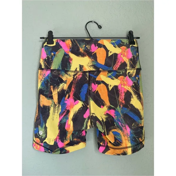 Lululemon Wunder Train High Rise Short Size 8 Undertone Black Multi Biker - Image 8