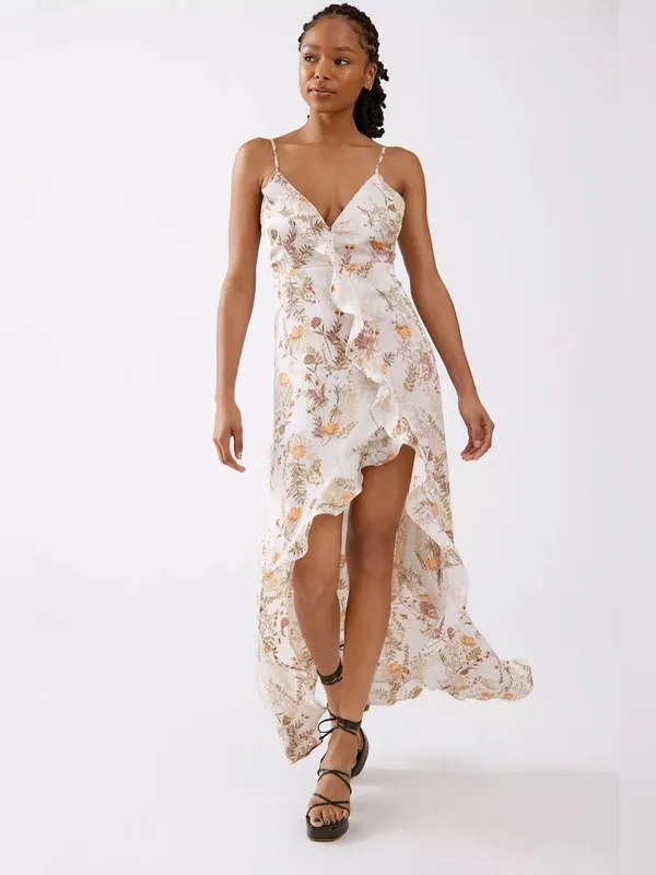 Floral Dress Forum midi dress with a side slit at the midi skirt size small - Image 5