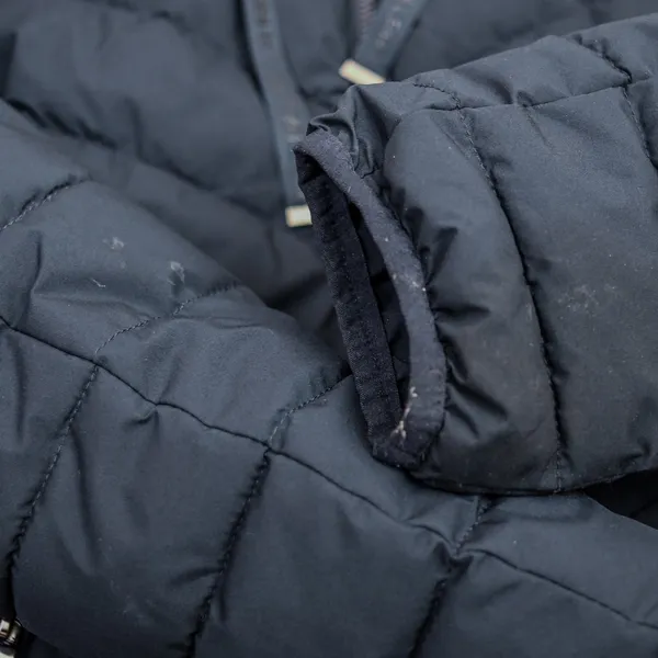 Lauren Ralph Lauren Puffer‎ Jacket Womens XS Navy Blue Chevron Quilted Hood Coat - Image 15