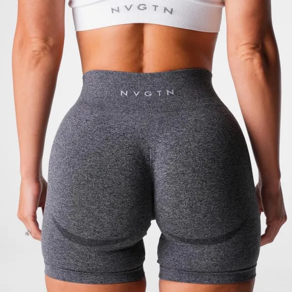 NVGTN Charcoal Gray Seamless Bike Shorts - Image 2