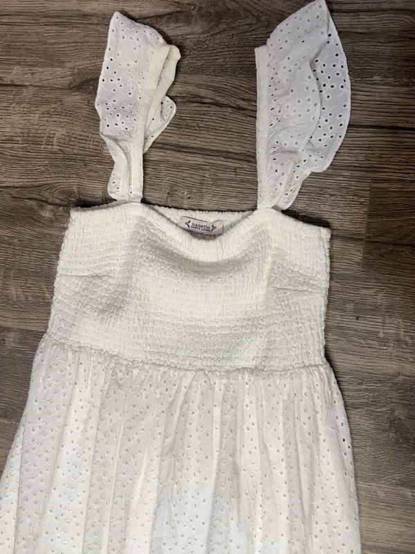 Nanette Nanette Lepore White Eyelet Maxi Dress Size 8 - Image 3