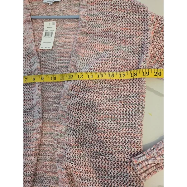 NWT Hooked Up Size XS Women's Rainbow Long Sleeve Duster Cardigan Sweater - Image 9