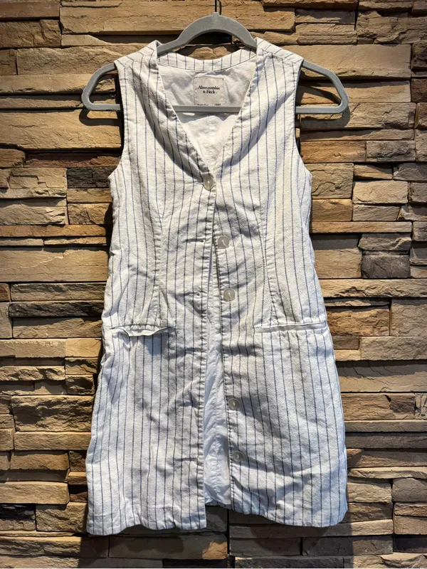 Abercrombie The A&F Mara Linen-Blend Vest Mini Dress Size XXST - Image 2