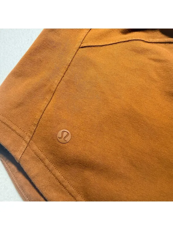 Lululemon Rust Orange Cotton Blend Athletic Shorts Size 8 - Image 6