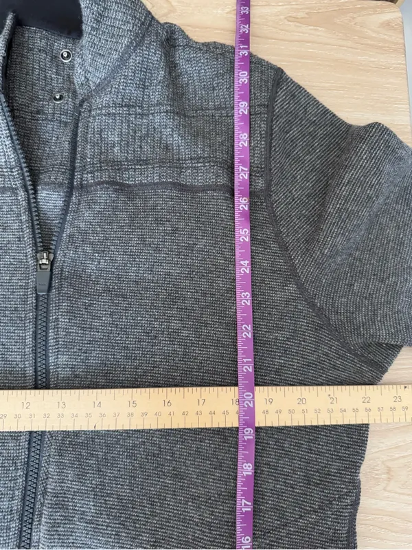 Title Nine Women’s XL Grey Full Zip Up Long Shacket Wool Outdoor Hike Winter - Image 5
