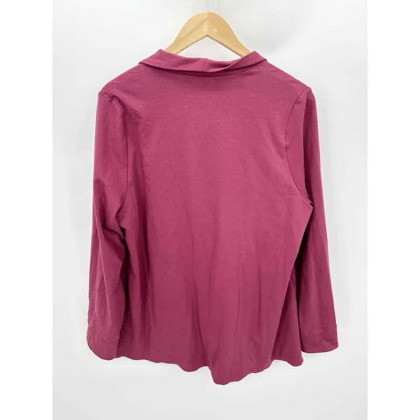 Trace Fashion Womens Magenta Blazer Jacket Organic‎ Cotton Size L Sustainable - Image 2