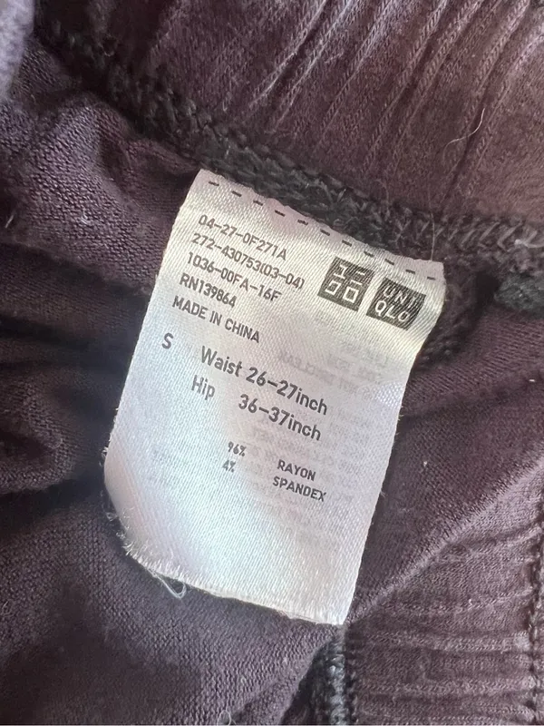 Uniqlo Black Wide Leg Drawstring Easy Pants Size Small - Image 5