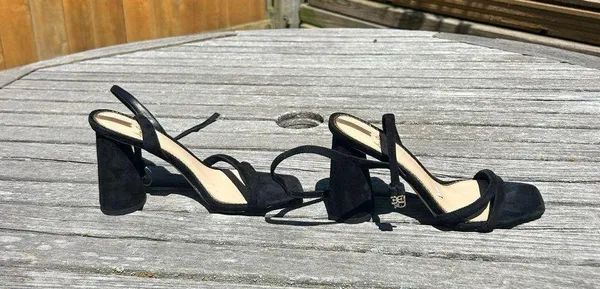 SAM EDELMAN WOMENS KIA BLOCK HEEL black SANDAL SIZE 6.5 - Image 5