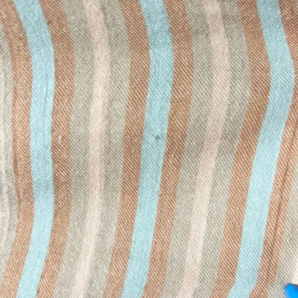 Faherty Isha Organic Cotton Striped Pintuck Sleeveless Shift Dress Peach Blue XS - Image 6