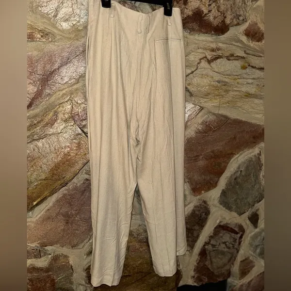 Commense Solid Suit Straight Leg Pants size medium Tan - Image 7
