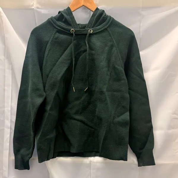 Anthropologie Moth Lania Hoodie Pullover in Emerald Green Medium Fall‎ Winter - Image 2