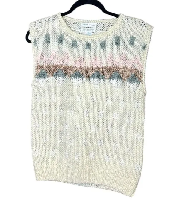 Vintage Wool Blend Sweater Vest Jamie Scott Size M - Image 2