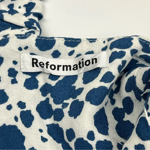 Reformation Serene Dress Womens Size 6 Rainey‎ Blue White Mini Festival *FLAW - Image 13