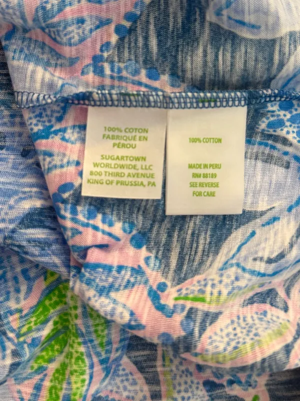 Lilly Pulitzer Etta V-neck T-shirt in Macaw Blue - Image 5