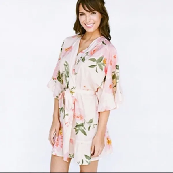 Plum Pretty Sugar floral robe size‎ small - Image 2