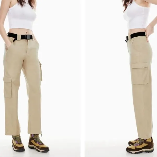 Wilfred TNA ARITZIA Cargo Pants Flax Beige Tan- Size XL - Image 2