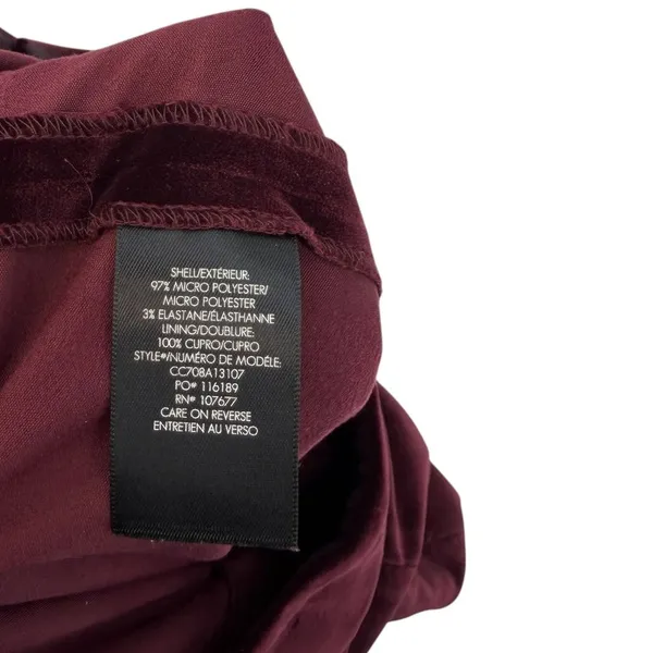 Alice + Olivia‎ Olivia Burgundy Merlot Velvet Bootcut Trousers Pants Size 0 - Image 13