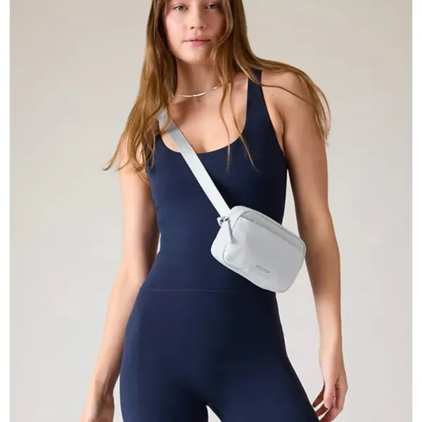 New Athleta All About Crossbody Belt Bag Snowfall Blue - Image 2