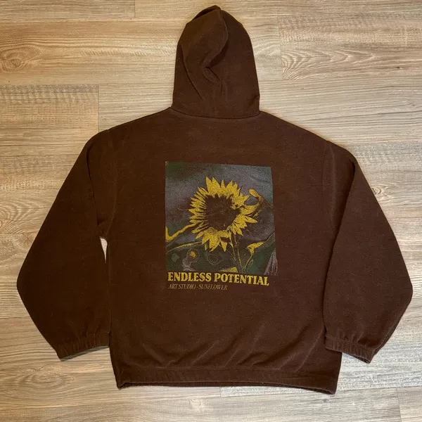 BDG Endless Potential Graphic Brown Pullover Hoodie - Image 3