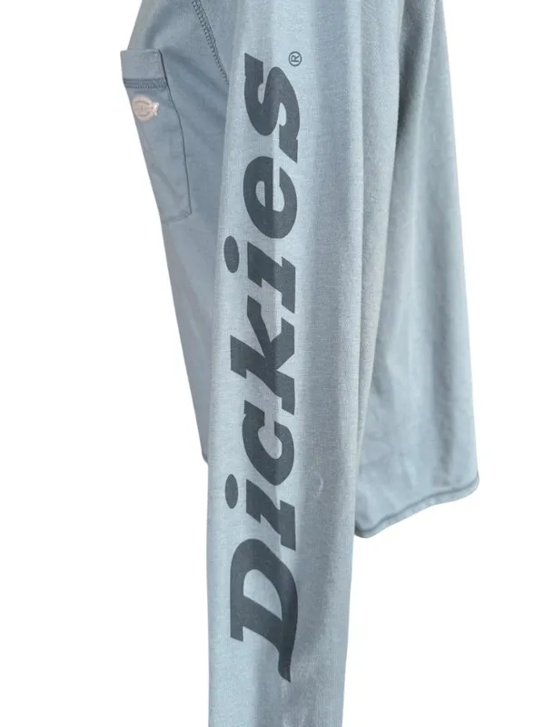 Dickies Performance Cooling Temp I.Q. light blue long sleeve hooded shirt Small - Image 7