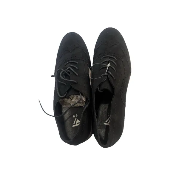 JABASIC Women's Brogue Oxford Walking Shoes Lace-Up Casual Black Size 9.5 NEW - Image 4