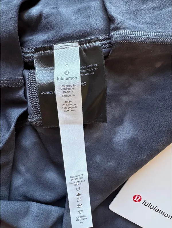 Lululemon Align High Rise 25” Diamond Dye Pitch Grey Graphite Grey Size 8 NWT - Image 6