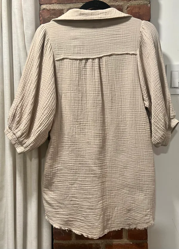 Aakaa Cotton Gauzy Tunic Dress - Image 2