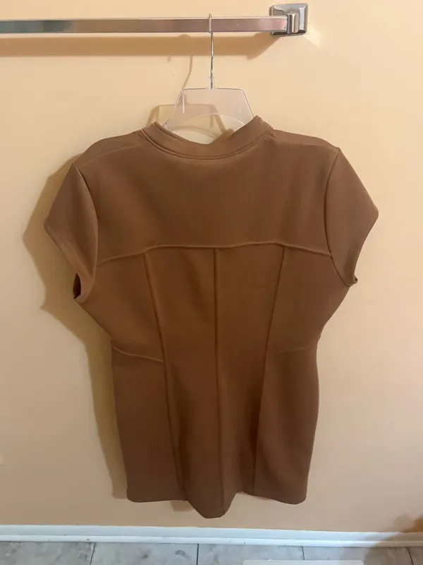Anthropologie Pilcro Moto Zip-Up Mini Dress in Brown - Image 5