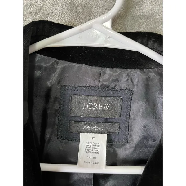 JCrew Schoolboy Black Velvet Blazer Tailored Quiet Luxury Preppy Academia 2 Tall - Image 4