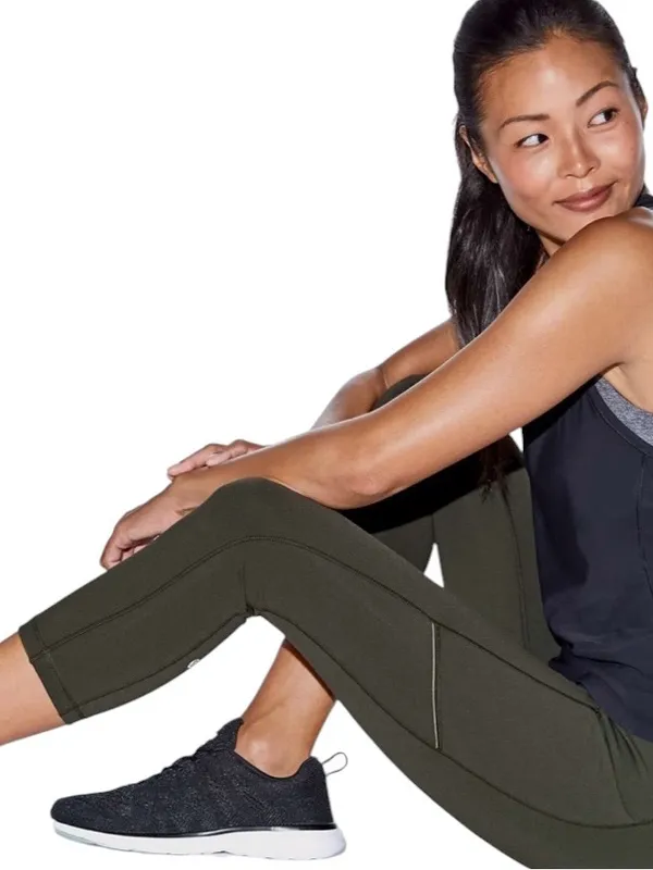 Lululemon Speed Up Crop Atletic Legging 21” Dark Olive Size 8 - Image 13