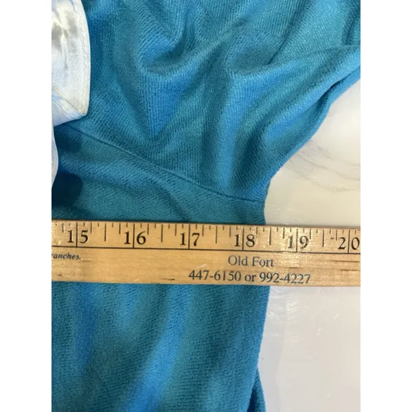 Vintage Moodsetter Nightgown Robe House Coat Blue Cottage Victorian Zip Sz.Small - Image 9