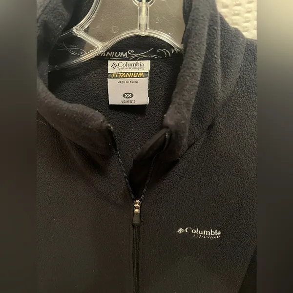 Columbia Titanium Fleece Pullover Jacket, Black, 1/2 zip, Omni-Shield, Size XS - Image 3