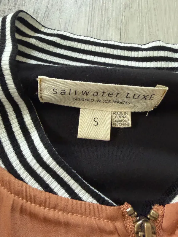 Anthropologie Saltwater Luxe Los Angeles Floral Silky Bomber size small - Image 8