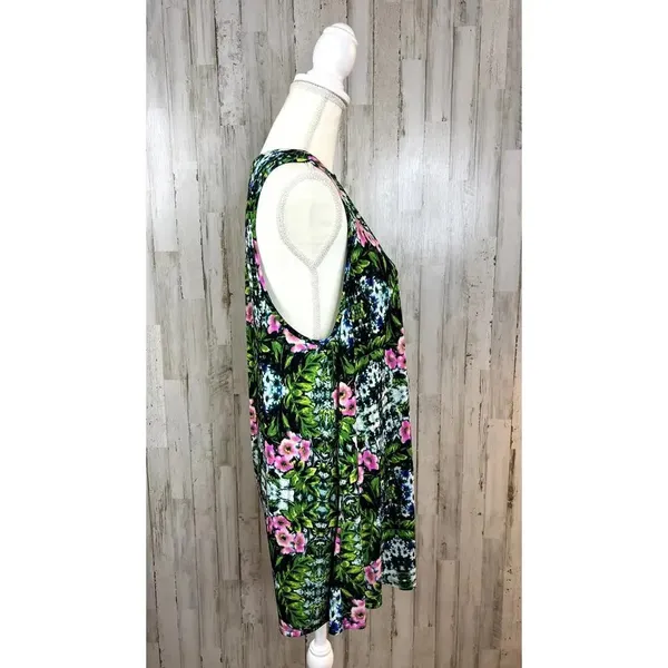 Show Me Your Mumu Women's Small Garrett Green/Pink‎ Floral Sleeveless Mini Dress - Image 4