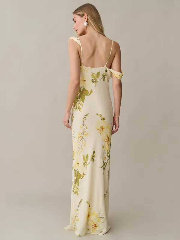 NWT Few Moda Sable Dress size 6 Yellow Floral Sunpetal garden Kourt reformation - Image 4